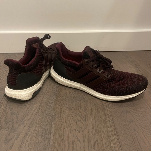 Mens Adidas UltraBoost 3.0 - Dark Burgundy - Size 9.5 US - Picture 8 of 9